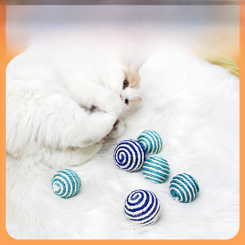 Hemp Rope Toy Pet Toy Sisal Ball Cat Toy Cat Scratching Toy Pet Toy Sisal Toy Funny Cat Toy