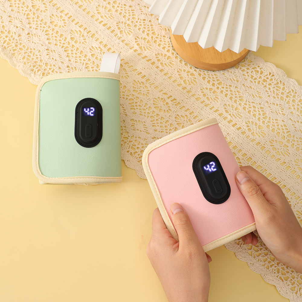 ♔ Cross-Border Digital Display Baby Bottle Warmer, Portable Milk Warmer, Milk Preparation Device, Constant Temperature Heating, Usb-Powered for Travel