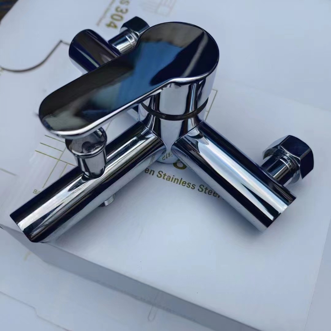 304 de acero inoxidable simple de dos funciones baño ducha sola función caliente y fría válvula de mezcla grifo