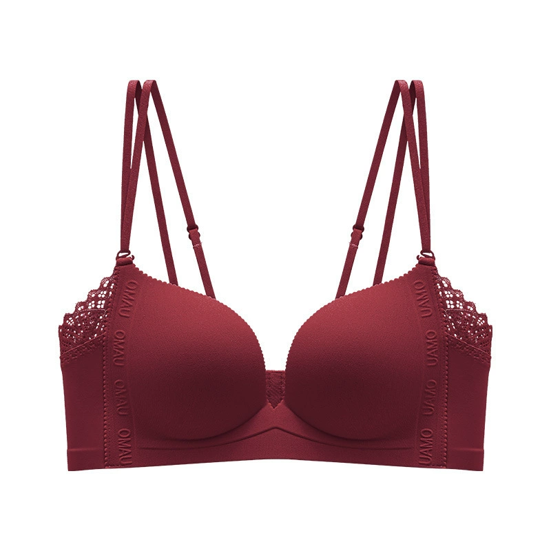Glossy underwear, supporting set, sexy wireless bra