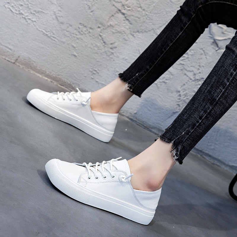 Women's Casual Shoes Genuine Leather Square Toe Versatile Style_voghion.com