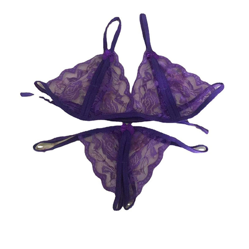 Sexy underwear, lace transparent pijama, set