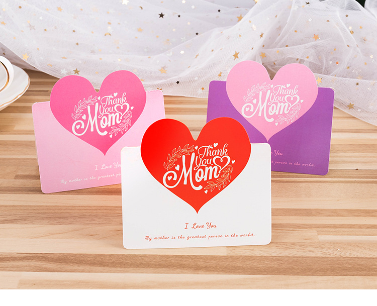 Mother's Day Mama Sweet Letter Heart Shape Paper Festival Card 1 Piece display picture 3