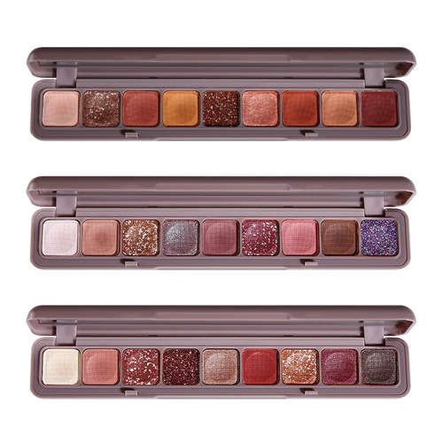 ins keyboard fingertip nine color eye shadow wholesale matte pearlescent eye shadow box women waterproof earth color lazy eye shadow palette