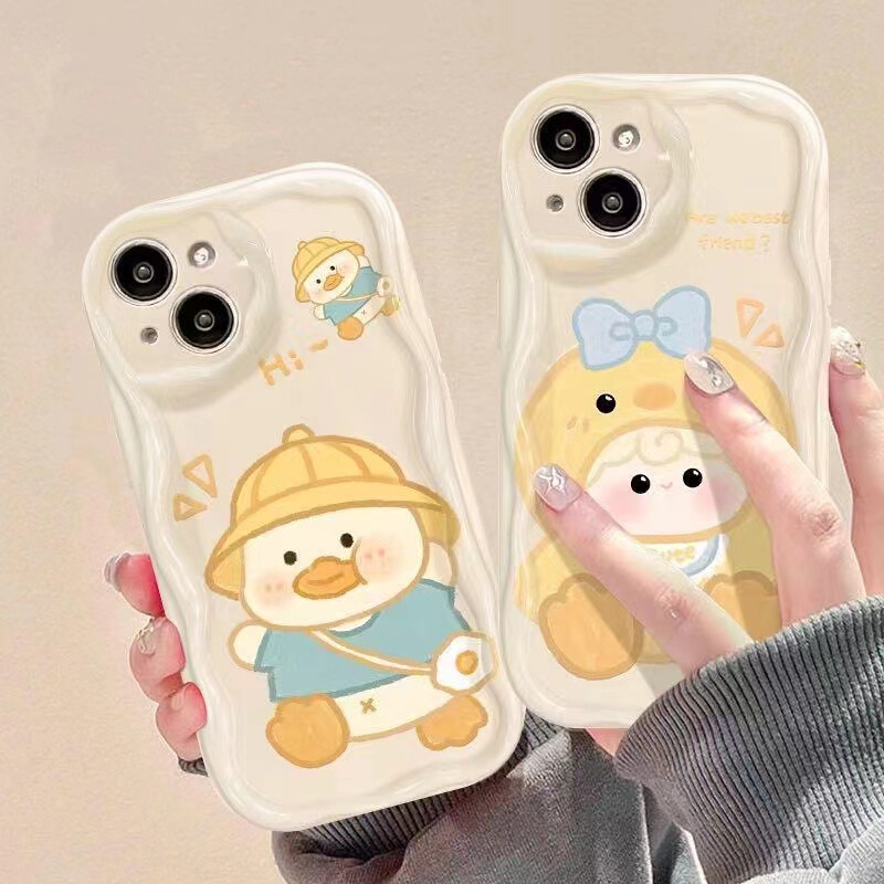 Cute Little Yellow Duck Suitable for Apple 17Promax, Cute Iphone16Pro Phone Case, Cute 15/14 Couple Case