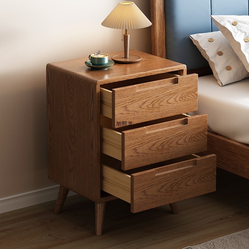 Bedside Table Small Gap Solid Wood Simple Modern Storage Rack Mini Sofa Side Cabinet Mobile Storage Cabinet Side Table