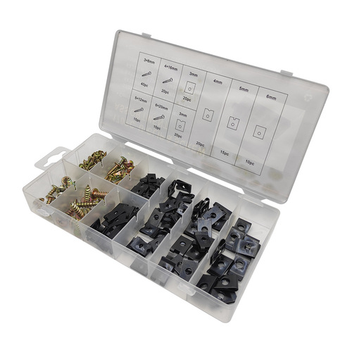 170pc screw set, U-shaped clamp screw, small hardware set, factory direct supply, wholesale and retail U-shaped clamp