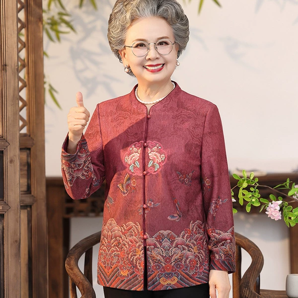 Red [long-sleeved] top