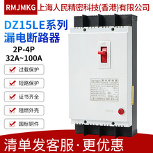 上海人民精密塑壳式漏电断路器DZ15LE-40 -100/39/4901 63A 100A