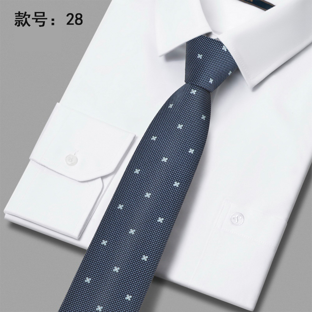 2023 nueva corbata de poliéster 6cm corbata casual de negocios de poliéster casual de negocios para hombres en stock al por mayor