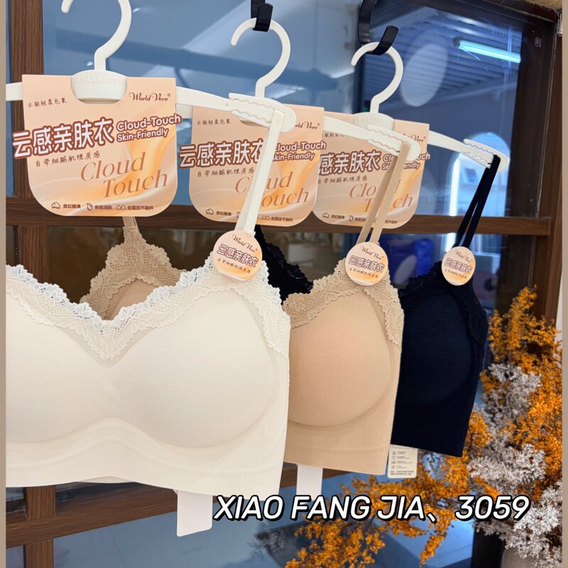 Early autumn and winter new model 3059 seamless jelly strip push-up comfortable fixed cup lace edge soft support beautiful back bra Early autumn and winter new model 3059 seamless jelly strip push-up comfortable fixed cup lace edge soft support beautiful back bra