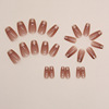Fake nails for manicure, nail stickers, European style, french style, ready-made product, wholesale
