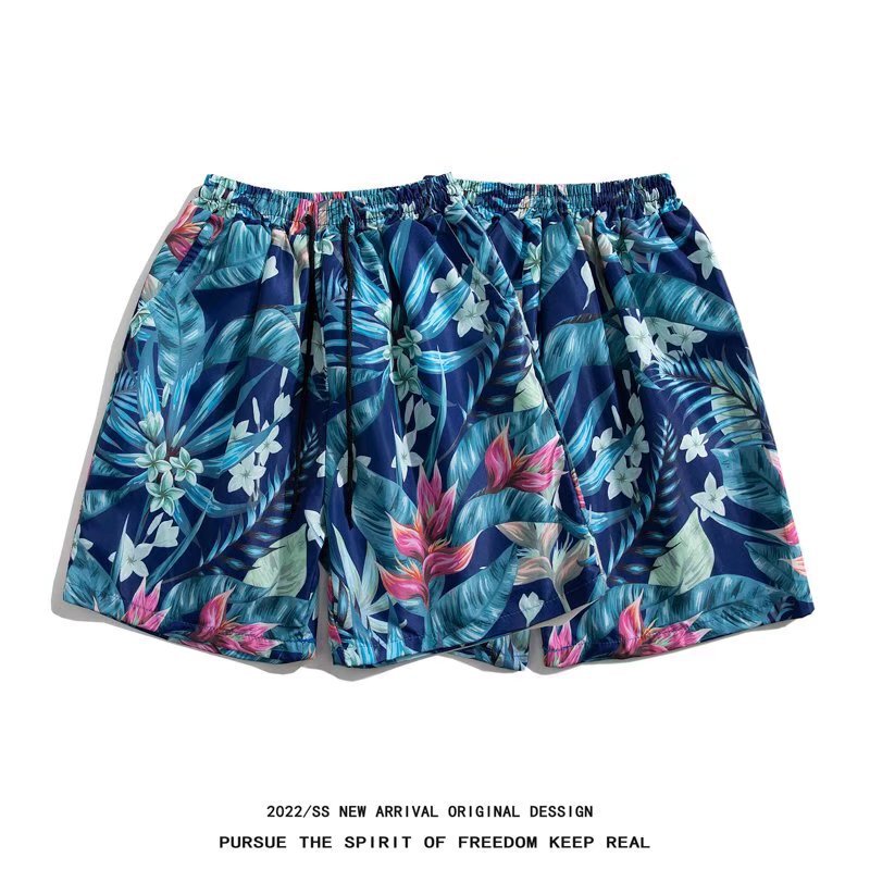 Plus Size Men's Swimming Trunks for Hot Spring Beach Quick-Drying Five-Point Boxer Briefs Plus Fat and Slimming Look Professional Swimming Trunks