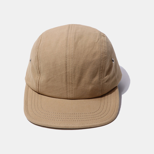 Niche camping hat Japanese simple solid color four-page drawstring peaked cap street couple men and women all-match baseball cap