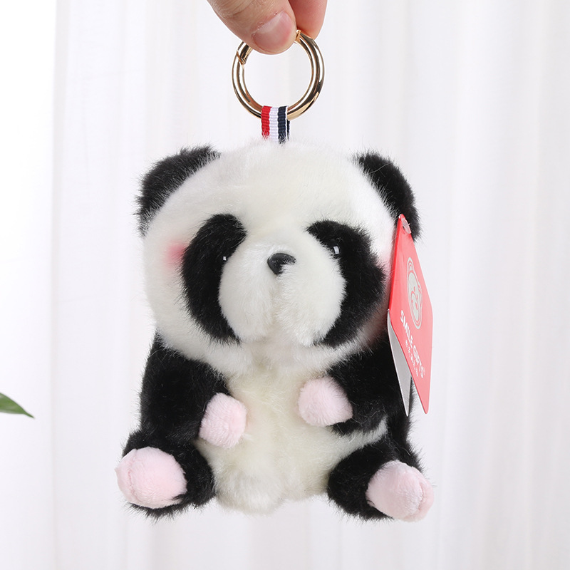 Panda muñeca de peluche juguete nacional tesoro simulación pequeña panda muñeca pequeño tamaño colgante Ragdoll niños regalo de cumpleaños