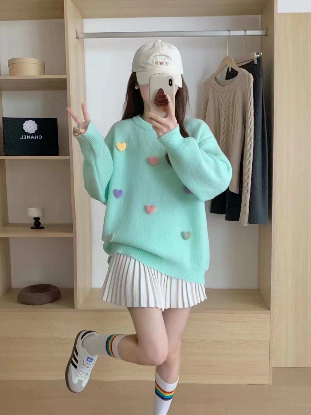 Loose And Lazy Style Sweet Knitted Sweater Pullover Autumn And Winter New