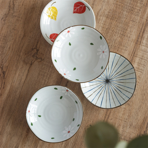 西田木雨 日式陶瓷餐具5.5寸碟小盘早餐水果点心蛋糕盘家用小盘子