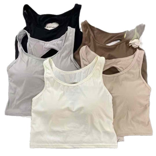 1286# stock bajo ropa interior damas chaleco de hielo cojín de pecho bra deportivo multifuncional