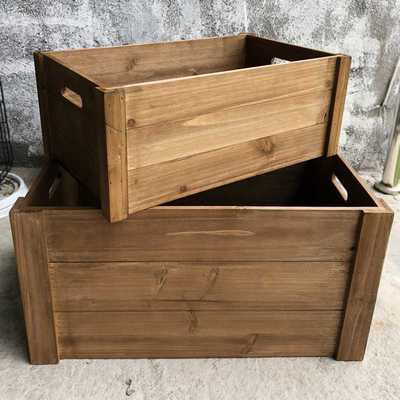 thickening Large Retro Wooden case With cover Storage box Storage decorate supermarket display case goods in stock