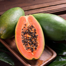 Hainan Milk Red Heart Papaya - Fresh Fruit Green Papaya - Promotes Lactation for Breastfeeding - Seasonal Sugar Heart Papaya - Full Box