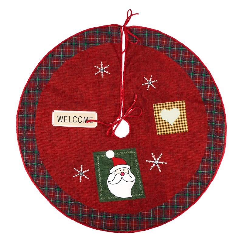 2022 transfronterizo nuevo árbol de Navidad falda creativa exquisita impresión árbol inferior decoración Navidad suministros decoraciones al por mayor