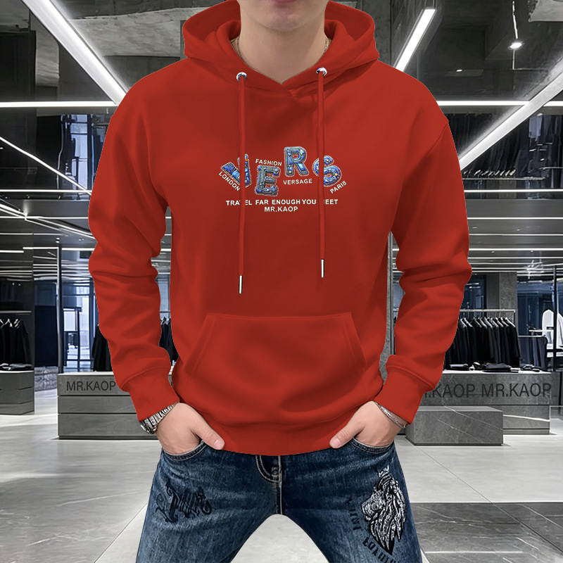 Essential hoodie for trendy men, high-quality, stylish and handsome European-style men's clothing, sporty and versatile pullover for outdoor use Essential hoodie for trendy men, high-quality, stylish and handsome European-style men's clothing, sporty and versatile pullover for outdoor use