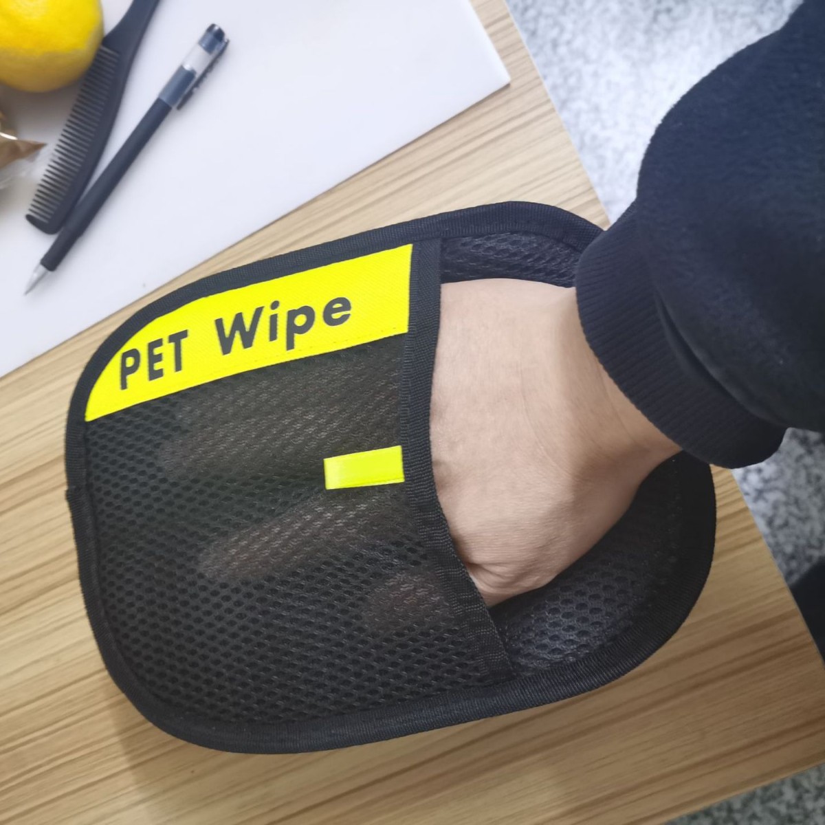 Large Five-Finger Yellow Label Pet Static Hair Removal Gloves Cat Hair Suction Cleaning Supplies Cat Toys Kittens