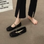 春夏红色银色软底瓢鞋