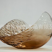 酒店样板房现代轻奢透明艺术摆件果盘透明树脂太湖石雕塑艺术雕塑