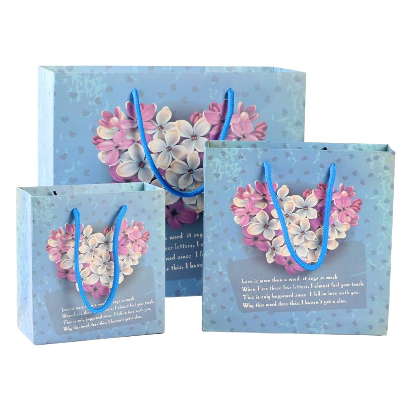 Bolso de mano de regalo creativo floral bolso de mano bolso de la tienda de ropa bolso de regalo al por mayor bolsa de papel pequeña