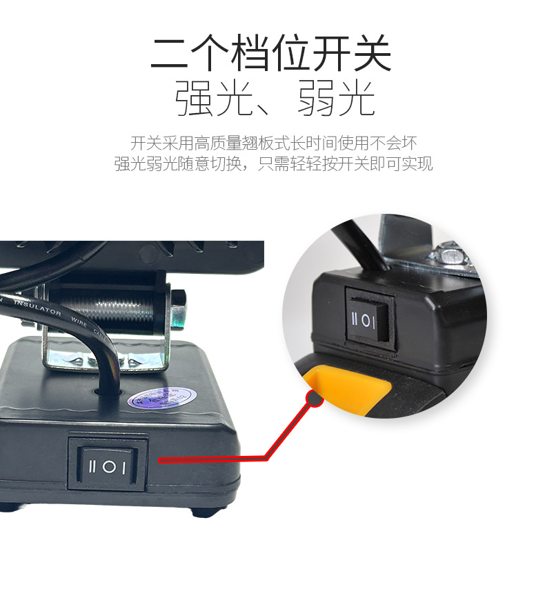 Cross-Border Amazon 16-Bead Portable Work Inspection Light USB Compatible with Dayi, Makita, Dongcheng Lithium Battery Outdoor Lighting