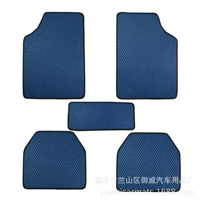 Universal Foot Pad, Pattern Diamond Pattern Honeycomb Foot Mat - blue-five-pieces-small-head