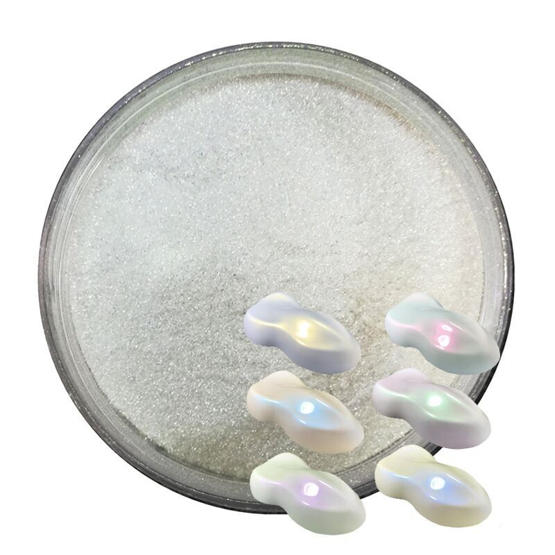 幻彩角度变色龙珠光粉喷涂印花涂布鞋材用多重色彩效果白变色龙粉