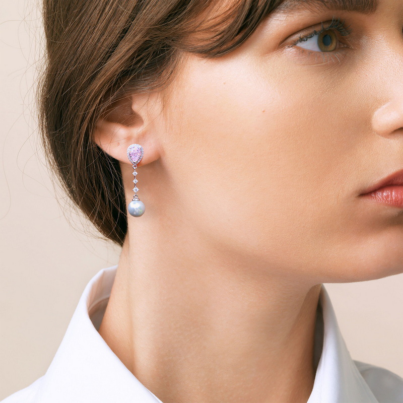 Wilsheng joyería nueva S925 Plata Flor de Hielo corte de alto carbono pendientes de diamantes de gama alta pendientes de la boda de las mujeres de gama alta pendientes