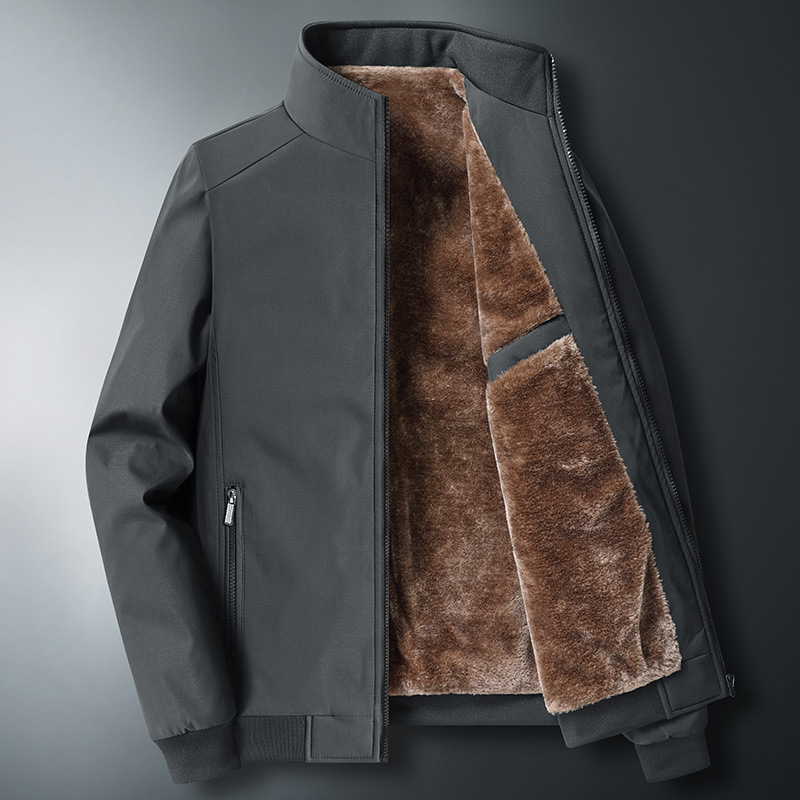 Especial transfronterizo para Otoño e Invierno Nueva chaqueta de cuello grueso con forro polar de mediana edad de algodón casual y engrosamiento cálido chaqueta de moda