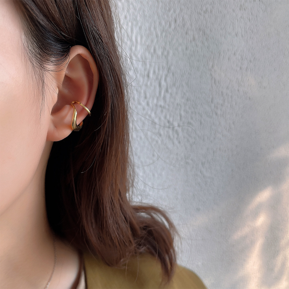 3g Weight Ear Cuffs Classification 1 Piece Quantity Holiday, Daily Occasion 925 Sterling Silver Material Solid Color Pattern Women's Gender Plating Design Simple Style, Classic Style Style 1 Piece 925 Sterling Silver Solid Color Ear Cuffs 2