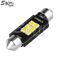 Автомобильная лампа для чтения с двойным наконечником 3030 6SMD, декодирование canbus, постоянный ток, светильник для потолочного отсека 31/36/39/41