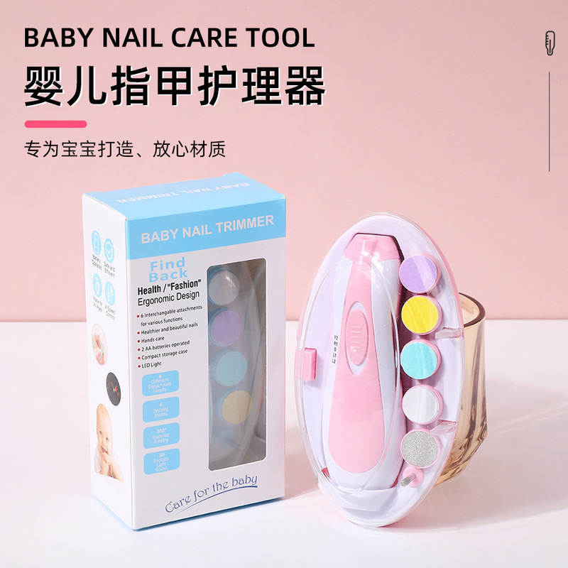 Cross-border electric baby nail grinder, anti-scratch nail trimmer, newborn baby nail grinder, six-in-one