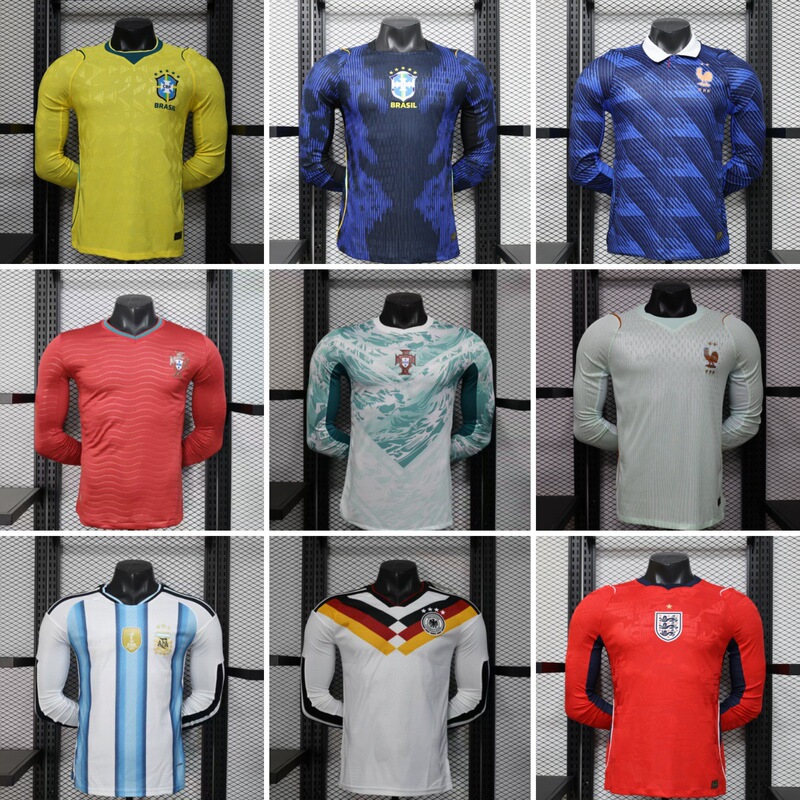 2627 Player Version Long-Sleeved World Cup National Team Football Jerseys France England Portugal Argentina Brazil 2627 Player Version Long-Sleeved World Cup National Team Football Jerseys France England Portugal Argentina Brazil