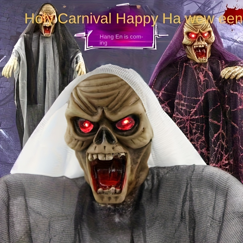 Accesorios de Halloween transfronterizos colgando decoración de la casa embrujada colgando fantasmas cráneos props de Halloween de terror fuerte etiqueta