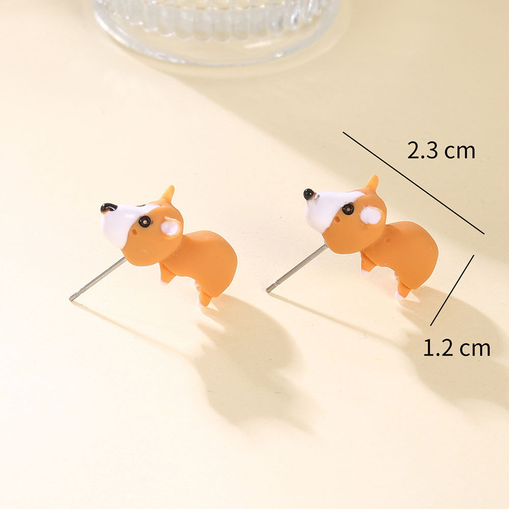 Cartoon Style Animal Plastic Resin Womenu0027S Ear Studs 1 Pair