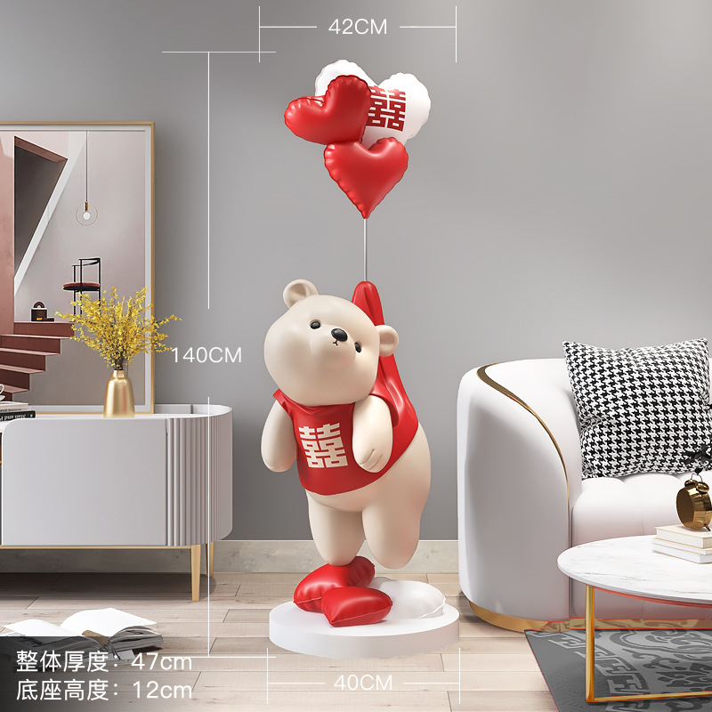 VITAL QI BEAR 장식품 바닥 거실 홈 장식 웨딩 룸 배열 신혼 부부를위한 가장 친한 친구 웨딩 선물