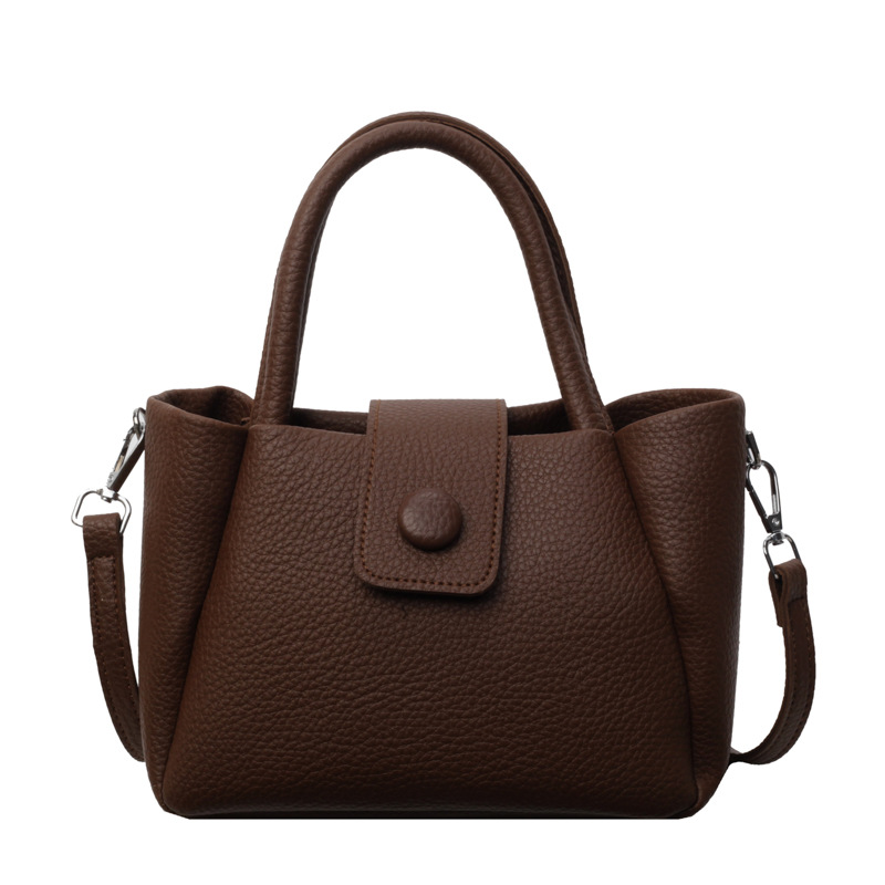 Bolso retro transfronterizo simple bolso de cubo de agua mujer otoño / invierno 2025 nuevo tipo de bolso de hombro casual bolso de moda