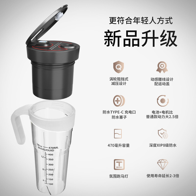 新型アマゾンミニジューサーusb充電ポータブルジューサーカップ家庭用電動ジューサー|undefined