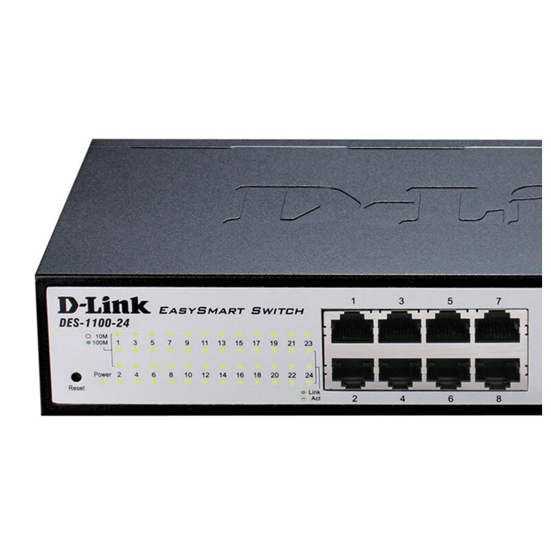 D-Link 友讯 DES-1100-24 24口百兆楼道网管交换机 可机架