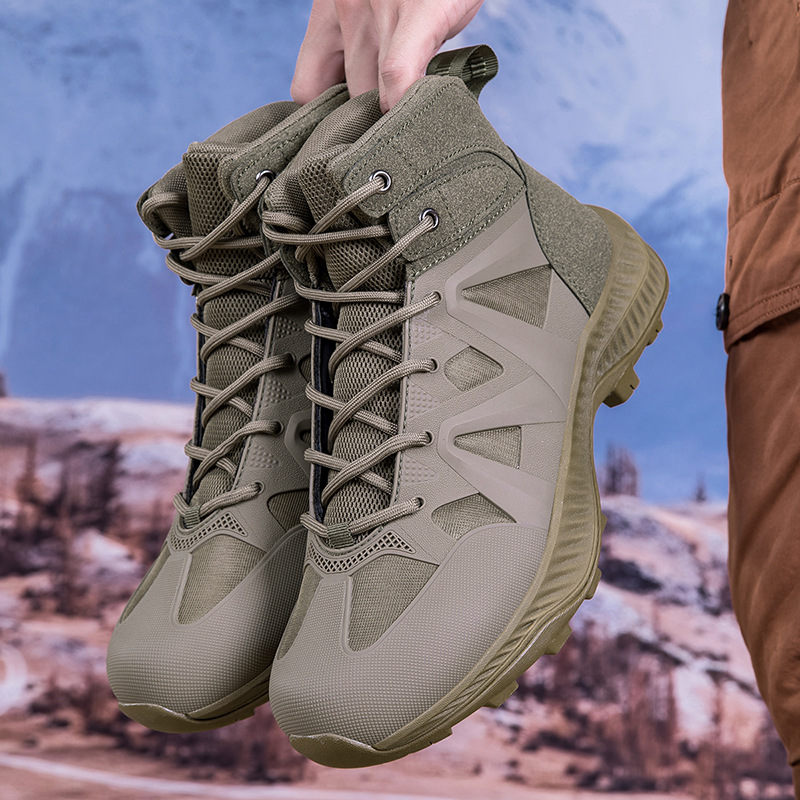 Botas tácticas de combate de comercio electrónico transfronterizo, zapatos de montaña al aire libre, zapatos de montaña resistentes al desgaste y antideslizantes