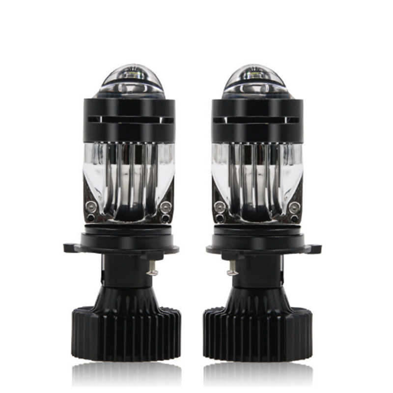 Lente láser Y3 delantero LED H4 de lejos y cerca de locomotora de motocicleta H4 delantero ojo de pez
