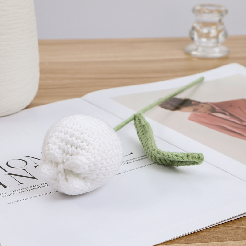 Dufu simulación sola lana Chubby tulipán flor falsa al por mayor regalo de San Valentín hogar boda flor decorativa