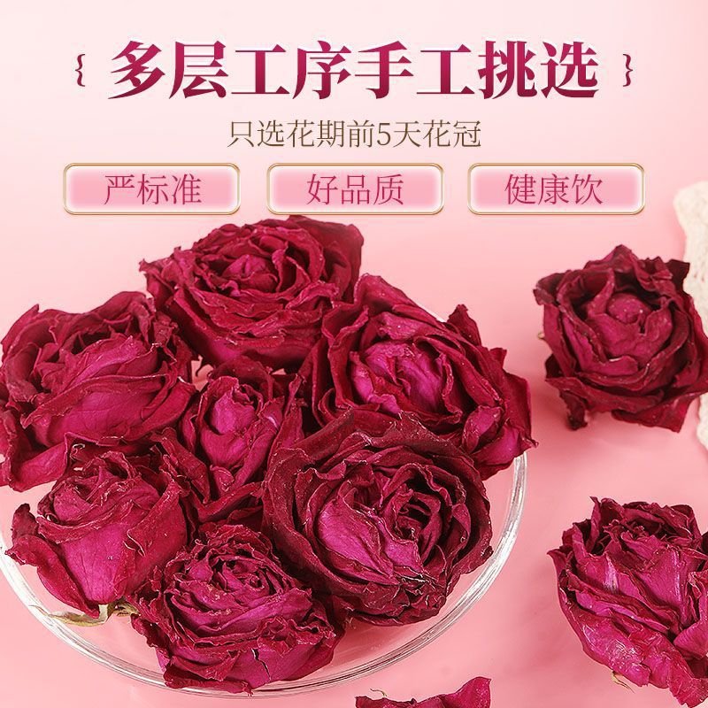 Mo Hong Rose Bud Tea 40g Dried Rose Petals for Brewing Herbal Flower Tea Gift in use