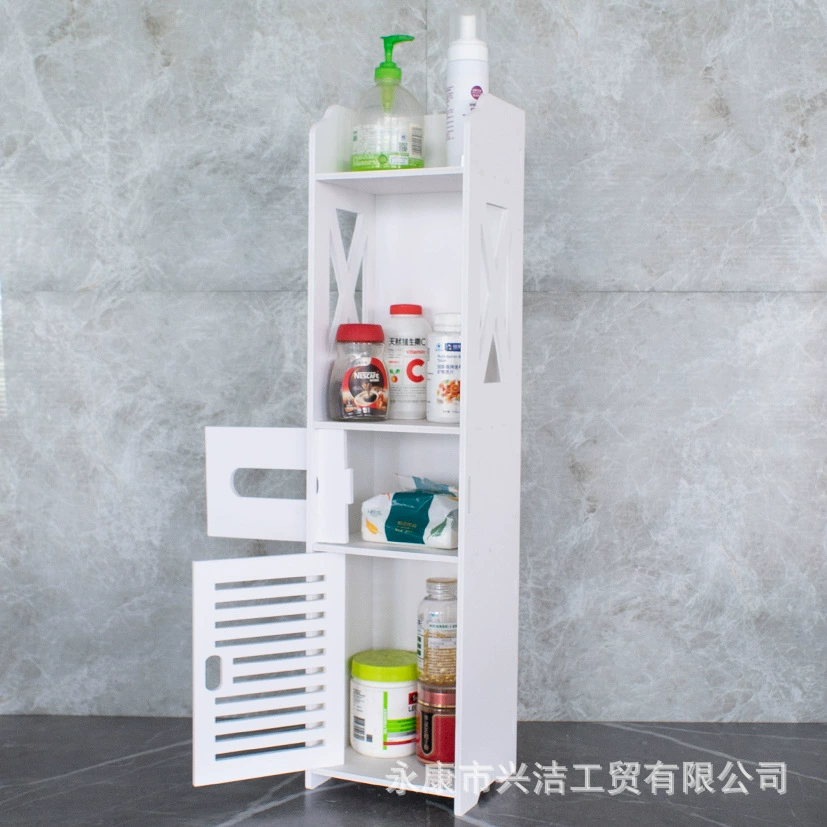 Стеллаж для хранения в ванной комнате из древесно-полимерного композита (ДПК), без необходимости монтажа, для хранения в туалете и ванной.